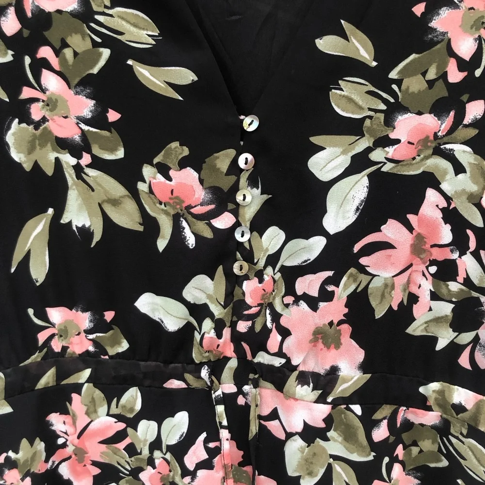 Entro Floral Short Sleeve Dress size Small - Picture 8 of 8